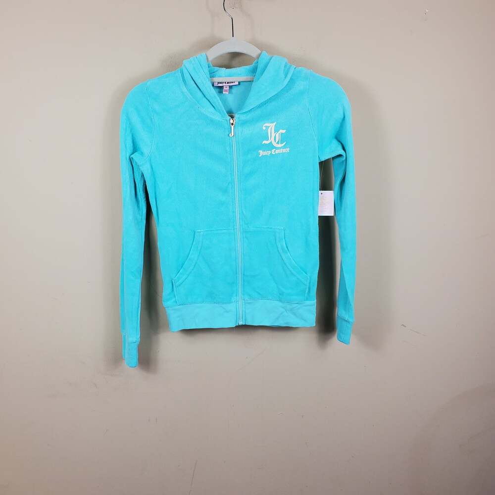 Juicy Couture Aruba Blue MT Robertson Hoodie Girl's Size 12